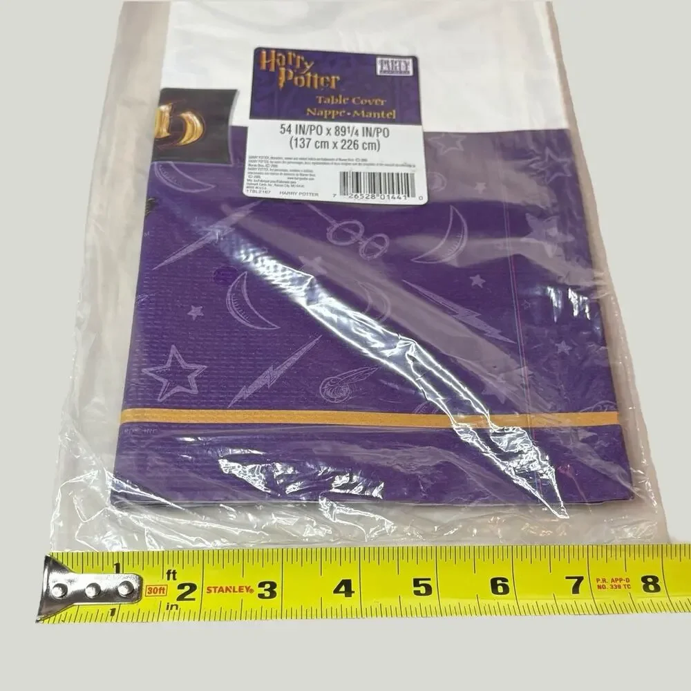 (2) - VTG 2000s Harry Potter Sorcerers Stone Plastic Table Cover Party Supplies